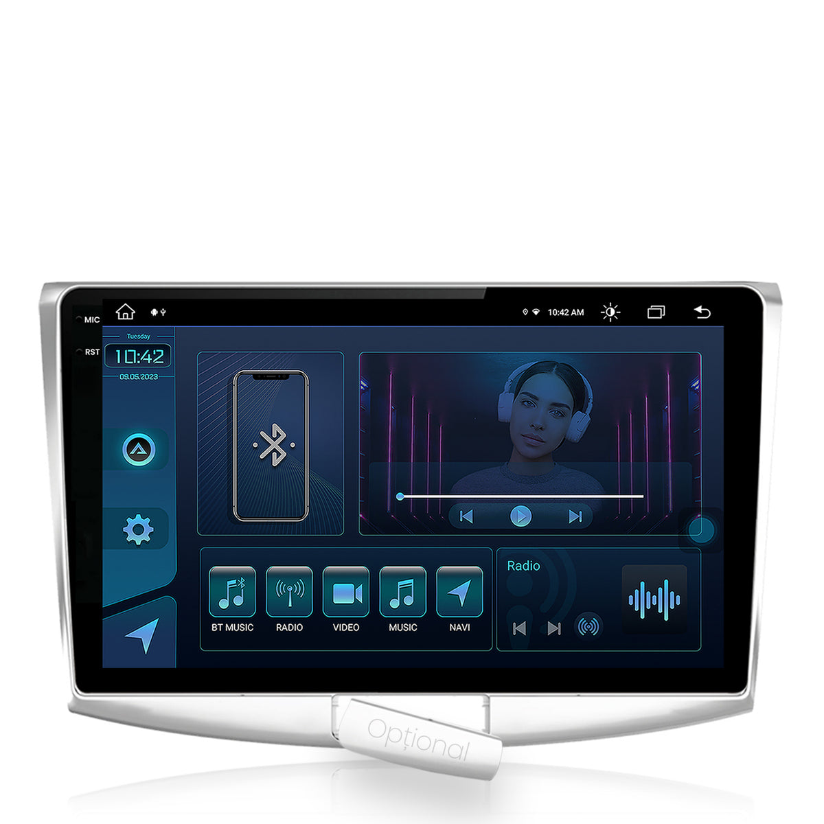 Navigatie Volkswagen Passat B6 / B7 / CC, Android, X-Octacore / 8GB RAM + 256GB ROM, 10.36 Inch - AD-BGX10008+AD-BGRKIT025