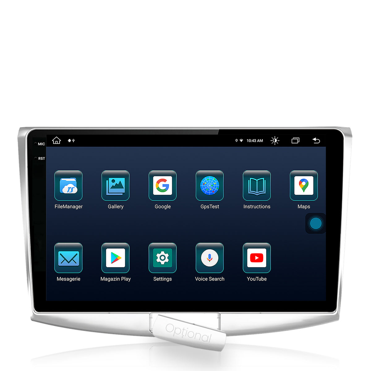Navigatie Volkswagen Passat B6 / B7 / CC, Android, X-Octacore / 8GB RAM + 256GB ROM, 10.36 Inch - AD-BGX10008+AD-BGRKIT025
