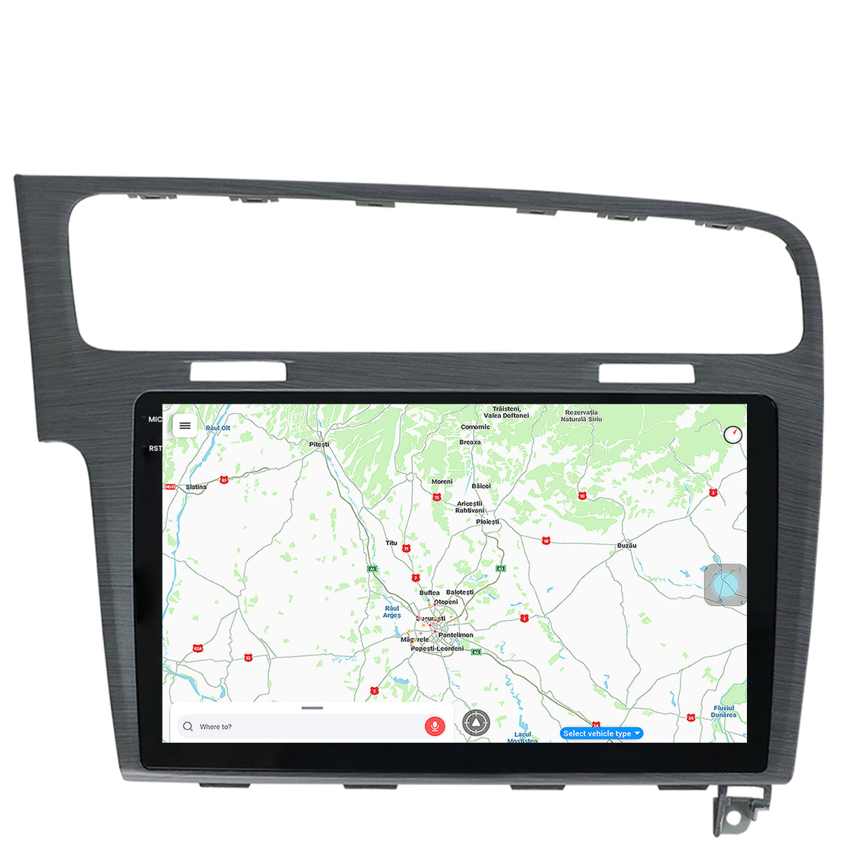 Navigatie Volkswagen GOLF 7, Android, X-Octacore / 8GB RAM + 256GB ROM, 10.36 Inch - AD-BGX10008+AD-BGRKIT023A