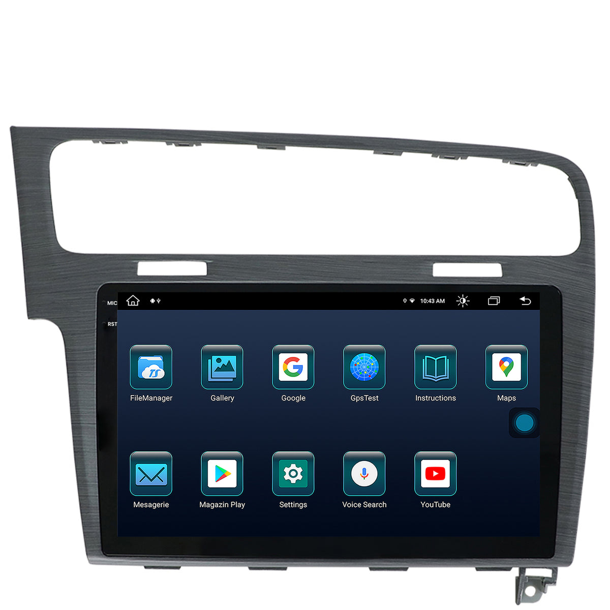 Navigatie Volkswagen GOLF 7, Android, X-Octacore / 8GB RAM + 256GB ROM, 10.36 Inch - AD-BGX10008+AD-BGRKIT023A