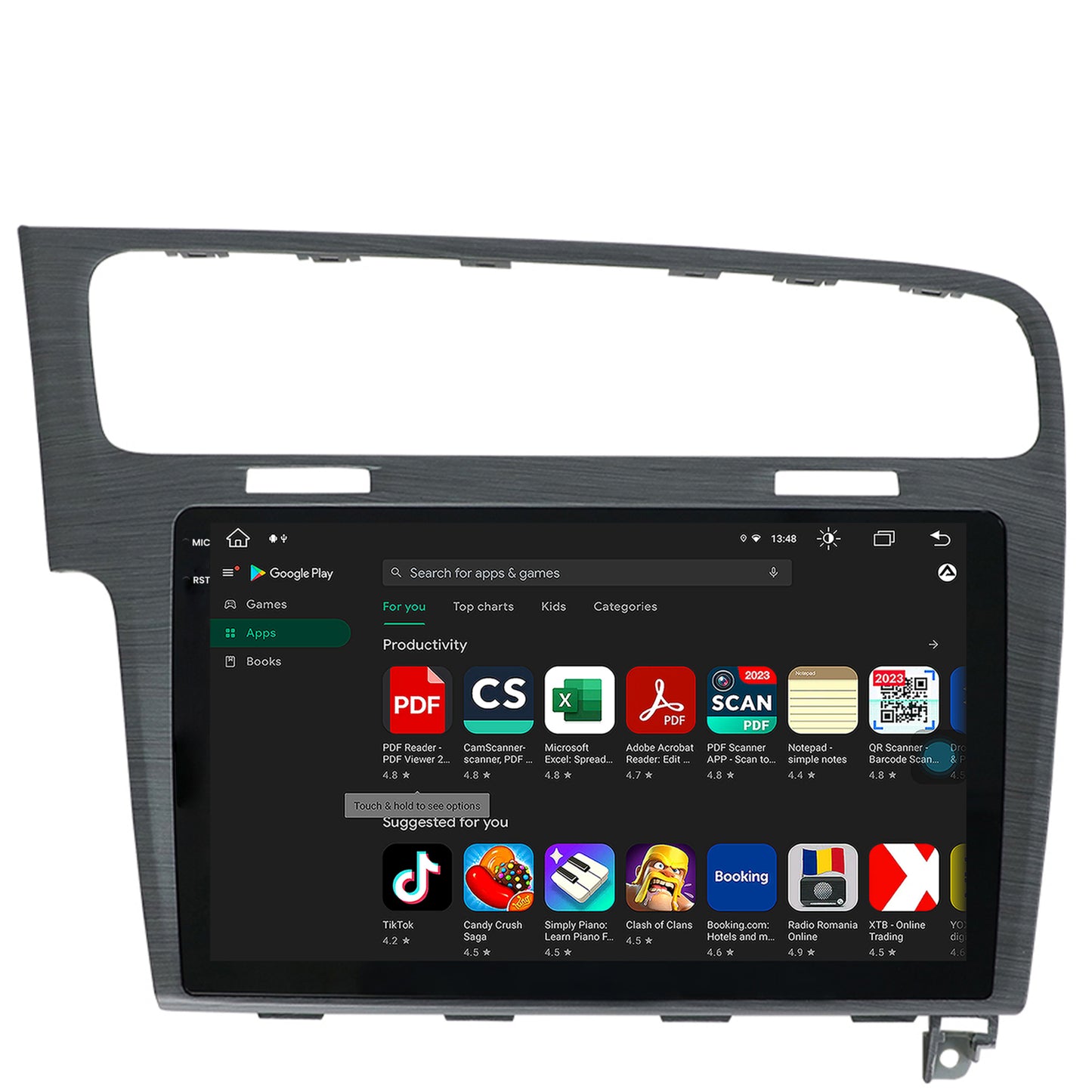 Navigatie Volkswagen GOLF 7, Android, X-Octacore / 8GB RAM + 256GB ROM, 10.36 Inch - AD-BGX10008+AD-BGRKIT023A