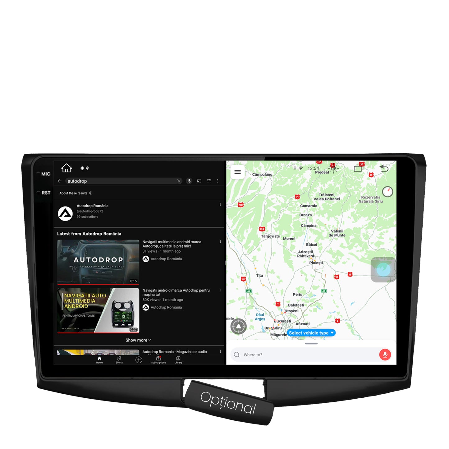 Navigatie Volkswagen Passat B6 / B7 / CC, Android, X-Octacore / 8GB RAM + 256GB ROM, 10.36 Inch - AD-BGX10008+AD-BGRKIT025B