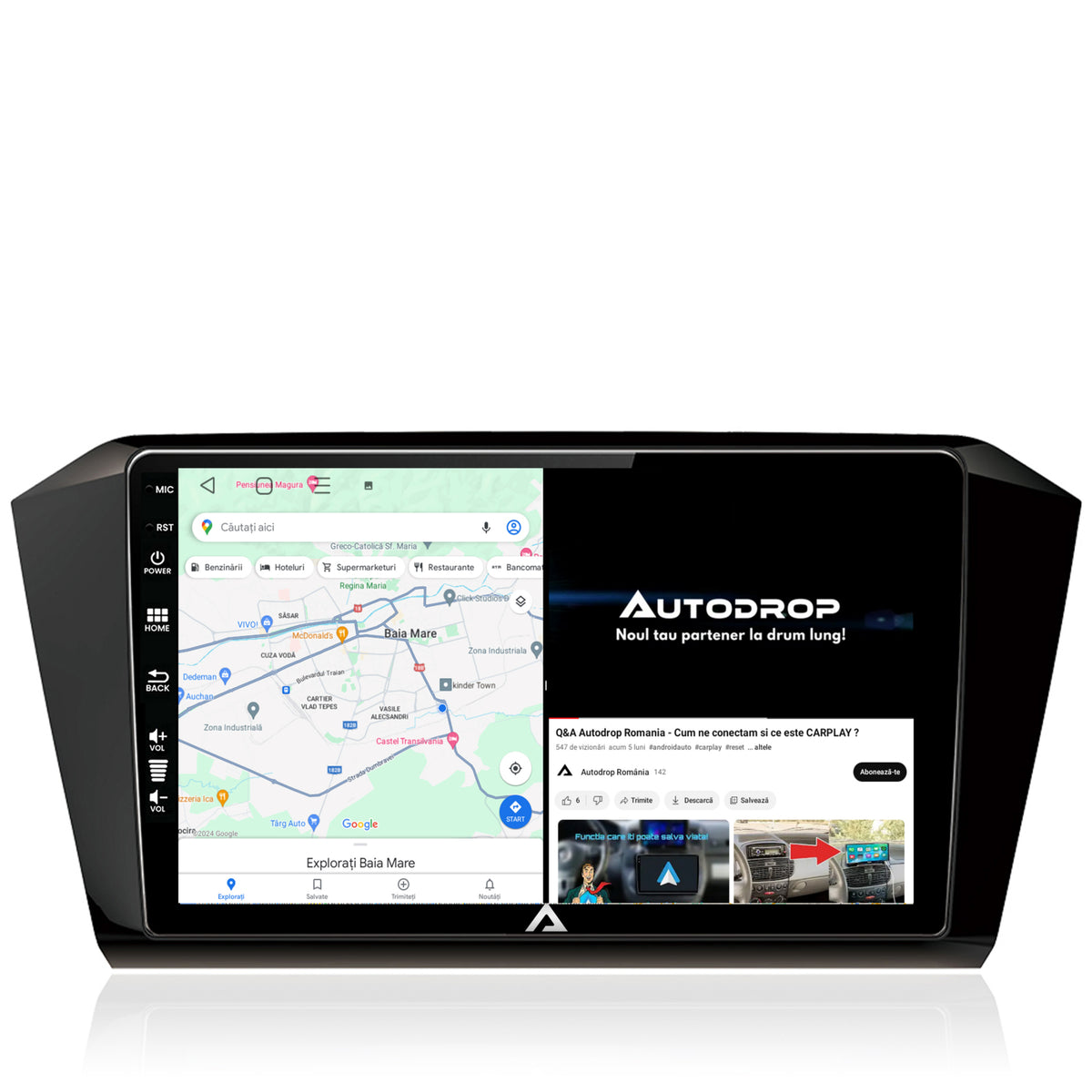 Navigatie Volkswagen Passat B8, Android, E-Octacore / 2GB RAM + 32GB ROM, 10.1 Inch - AD-BGE10002+AD-BGRKIT037