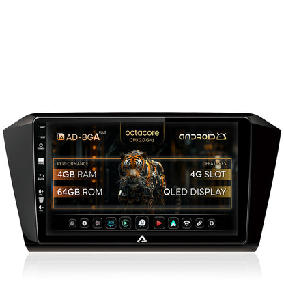 Navigatie Volkswagen Passat B8, Android, A-Octacore / 4GB RAM + 64GB ROM, 10.1 INCH - AD-BGA10004+AD-BGRKIT037