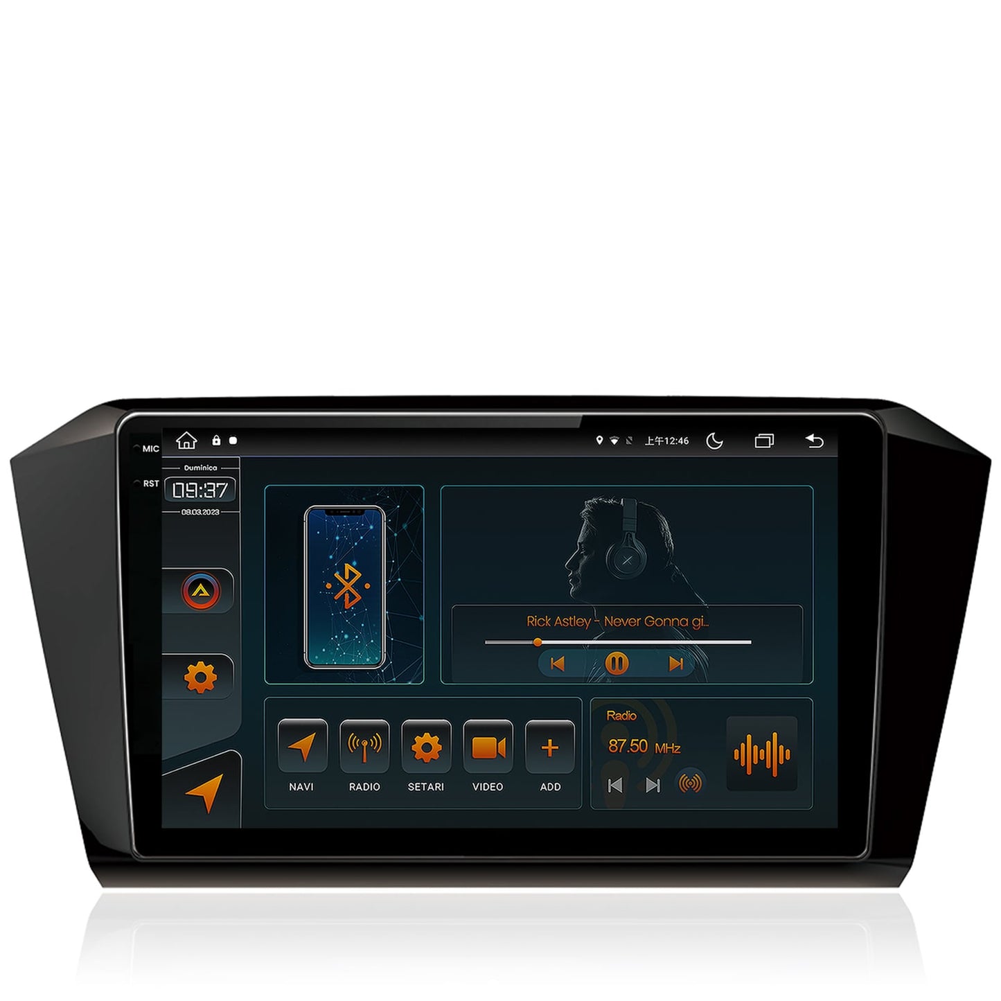 Navigatie Volkswagen Passat B8, Android, V-Octacore / 4GB RAM + 64GB ROM, 10.36 Inch - AD-BGV10004+AD-BGRKIT037
