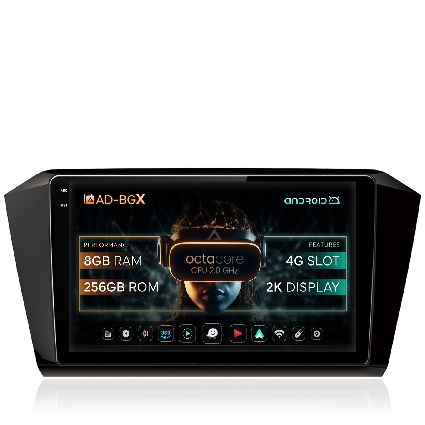 Navigatie Volkswagen Passat B8, Android, X-Octacore / 8GB RAM + 256GB ROM, 10.35 Inch - AD-BGX10008+AD-BGRKIT037