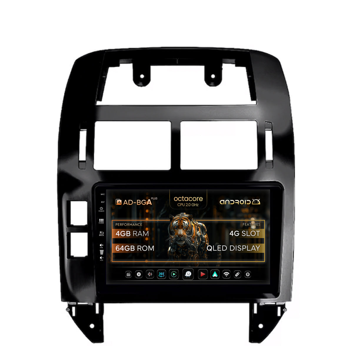 Navigatie Volkswagen Polo (2004-2011), Android, A-Octacore / 4GB RAM + 64GB ROM, 9 Inch - AD-BGA9004+AD-BGRKIT033OLD