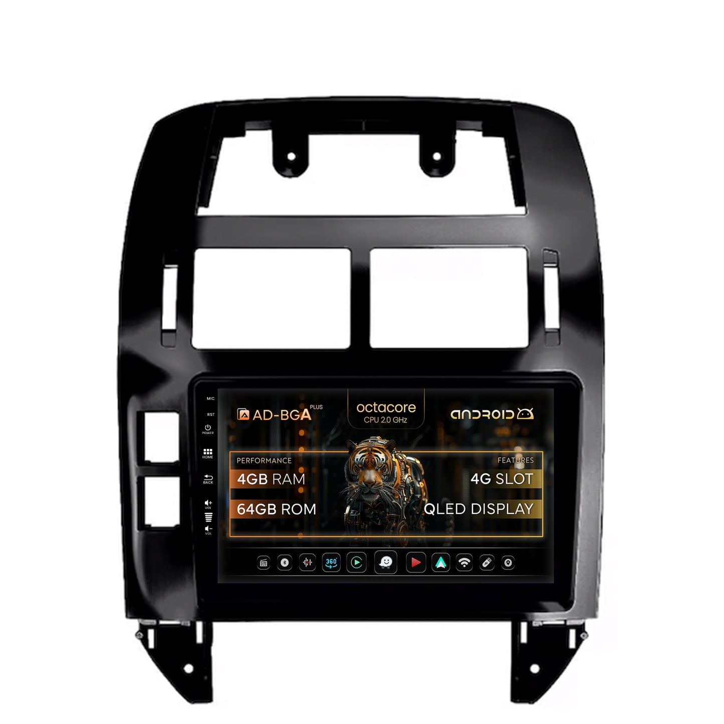 Navigatie Volkswagen Polo (2004-2011), Android, A-Octacore / 4GB RAM + 64GB ROM, 9 Inch - AD-BGA9004+AD-BGRKIT033OLD