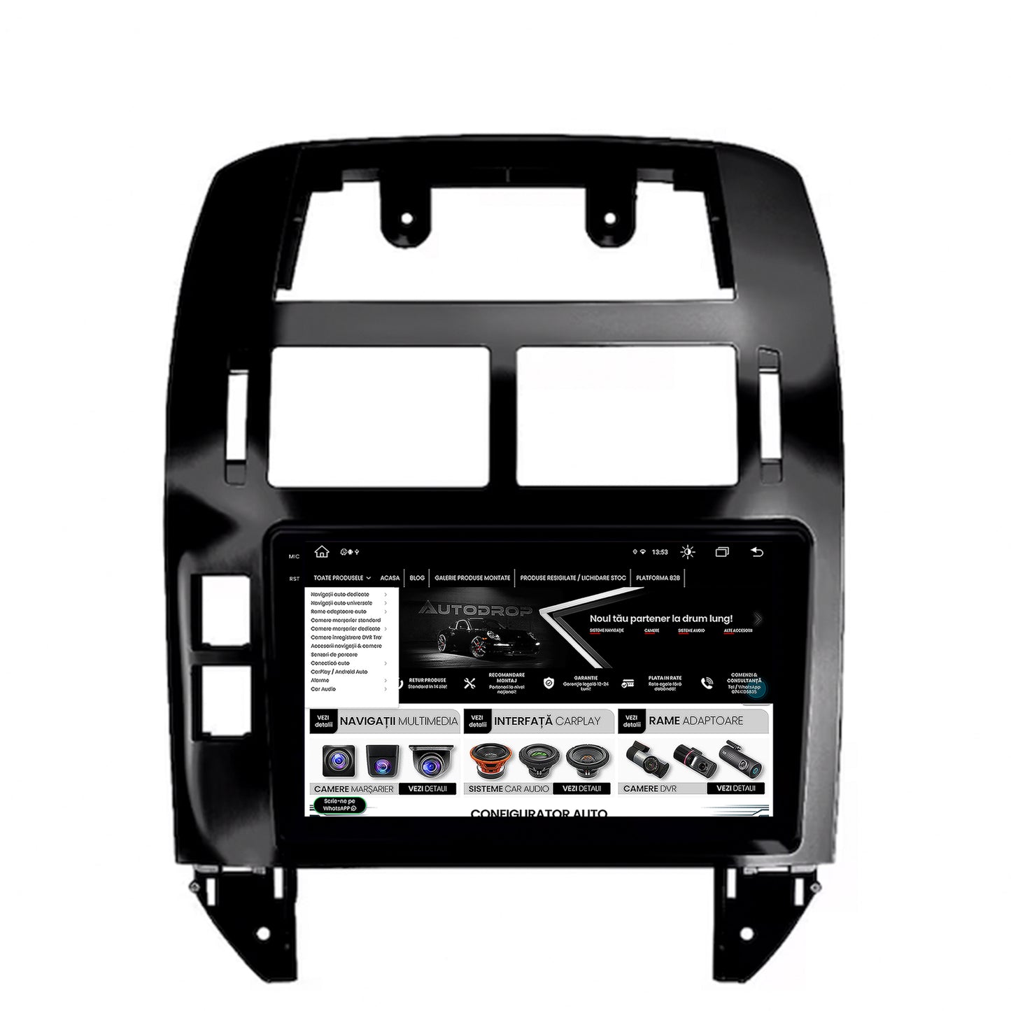 Navigatie Volkswagen Polo (2004-2011), Android, V-Octacore / 4GB RAM + 64GB ROM, 9.5 Inch - AD-BGV9004+AD-BGRKIT033OLD