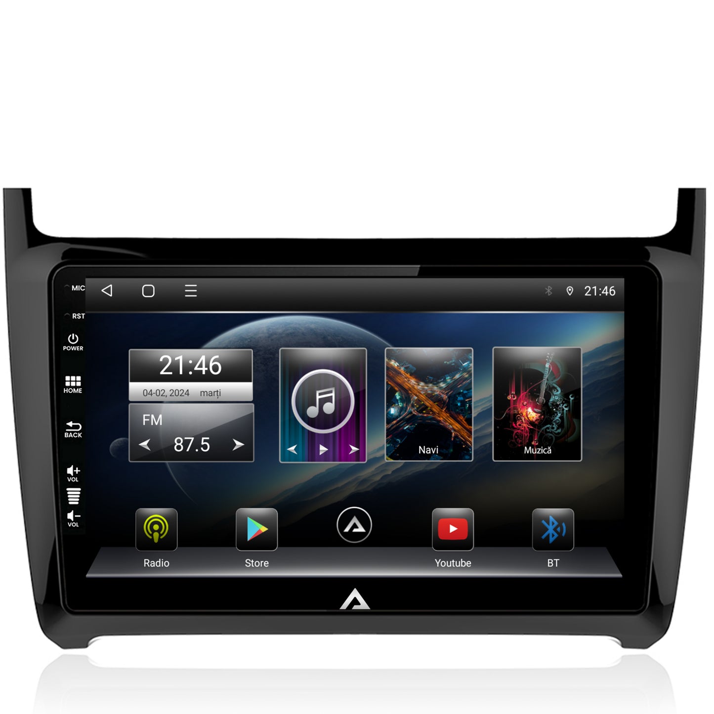 Navigatie Volkswagen Polo (2009+), Android, P-Octacore / 2GB RAM + 32GB ROM, 9 Inch - AD-BGP9002+AD-BGRKIT033