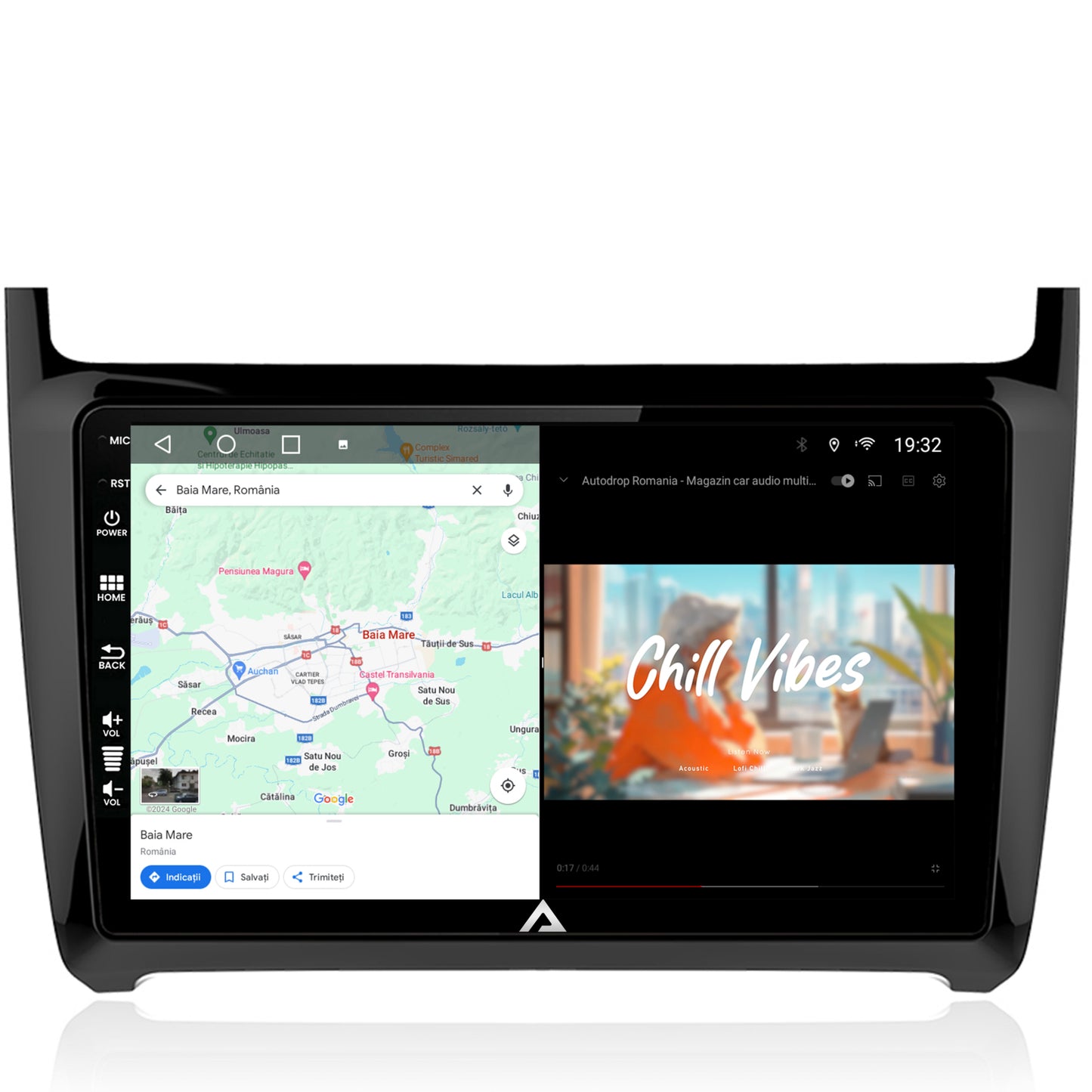 Navigatie Volkswagen Polo (2014+), Android, A-Octacore / 4GB RAM + 64GB ROM, 9 Inch - AD-BGA9004+AD-BGRKIT033