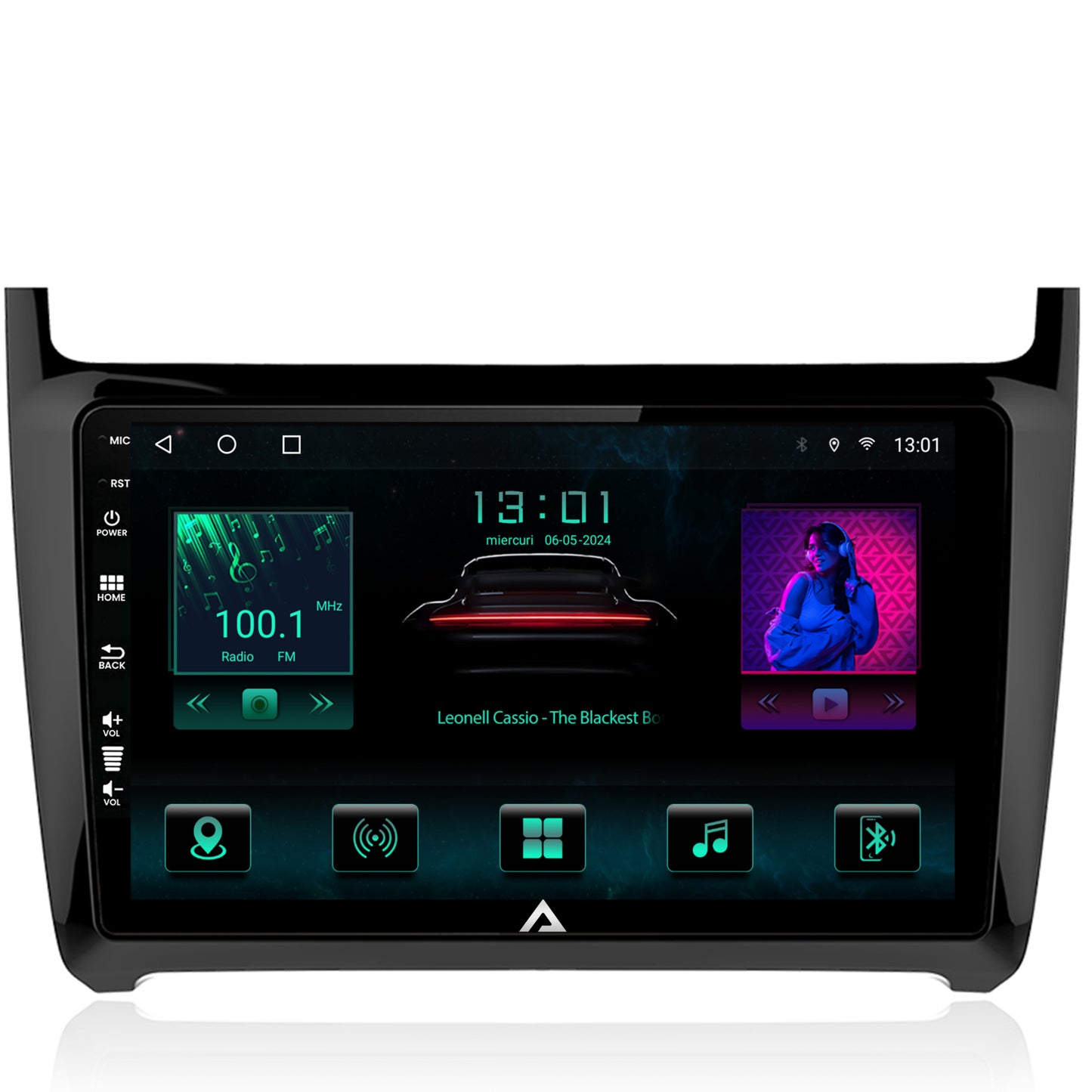 Navigatie Volkswagen Polo (2014+), Android, A-Octacore / 4GB RAM + 64GB ROM, 9 Inch - AD-BGA9004+AD-BGRKIT033