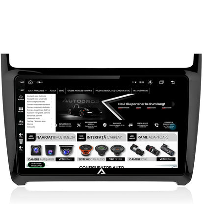 Navigatie Volkswagen Polo (2014+), Android, Z-Octacore / 8GB RAM + 256GB ROM, 9 Inch - AD-BGZ9008+AD-BGRKIT033