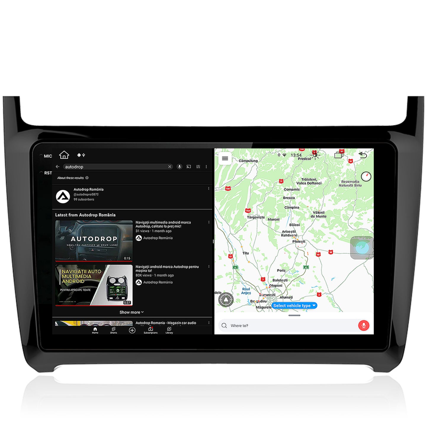 Navigatie Volkswagen Polo (2014+), Android, V-Octacore / 4GB RAM + 64GB ROM, 9.5 Inch - AD-BGV9004+AD-BGRKIT033