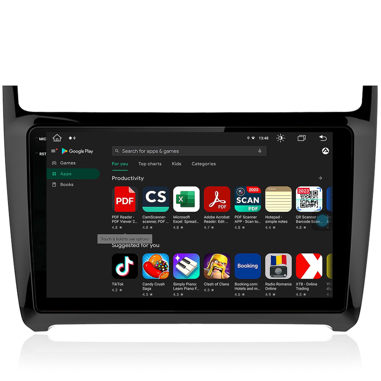 Navigatie Volkswagen Polo (2014+), Android, V-Octacore / 4GB RAM + 64GB ROM, 9.5 Inch - AD-BGV9004+AD-BGRKIT033