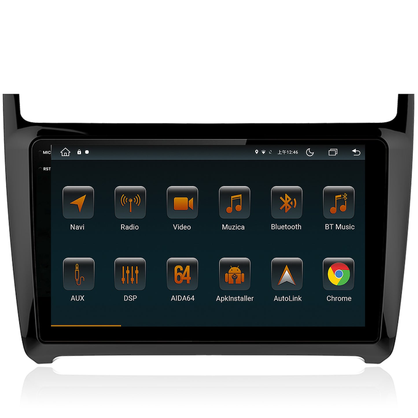 Navigatie Volkswagen Polo (2014+), Android, V-Octacore / 4GB RAM + 64GB ROM, 9.5 Inch - AD-BGV9004+AD-BGRKIT033