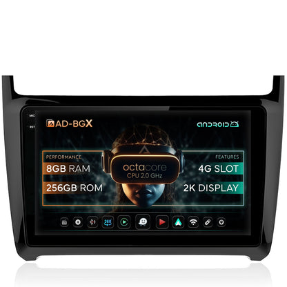 Navigatie Volkswagen Polo (2014+), Android, X-Octacore / 8GB RAM + 256GB ROM, 9.5 Inch - AD-BGX9008+AD-BGRKIT033