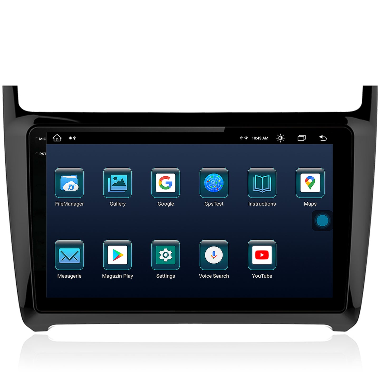 Navigatie Volkswagen Polo (2014+), Android, X-Octacore / 8GB RAM + 256GB ROM, 9.5 Inch - AD-BGX9008+AD-BGRKIT033