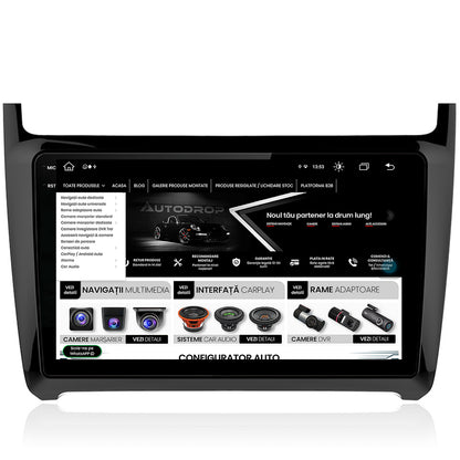 Navigatie Volkswagen Polo (2014+), Android, X-Octacore / 8GB RAM + 256GB ROM, 9.5 Inch - AD-BGX9008+AD-BGRKIT033