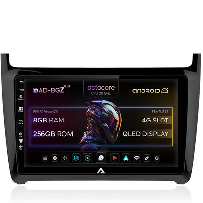 Navigatie Volkswagen Polo (2014+), Android, Z-Octacore / 8GB RAM + 256GB ROM, 9 Inch - AD-BGZ9008+AD-BGRKIT033