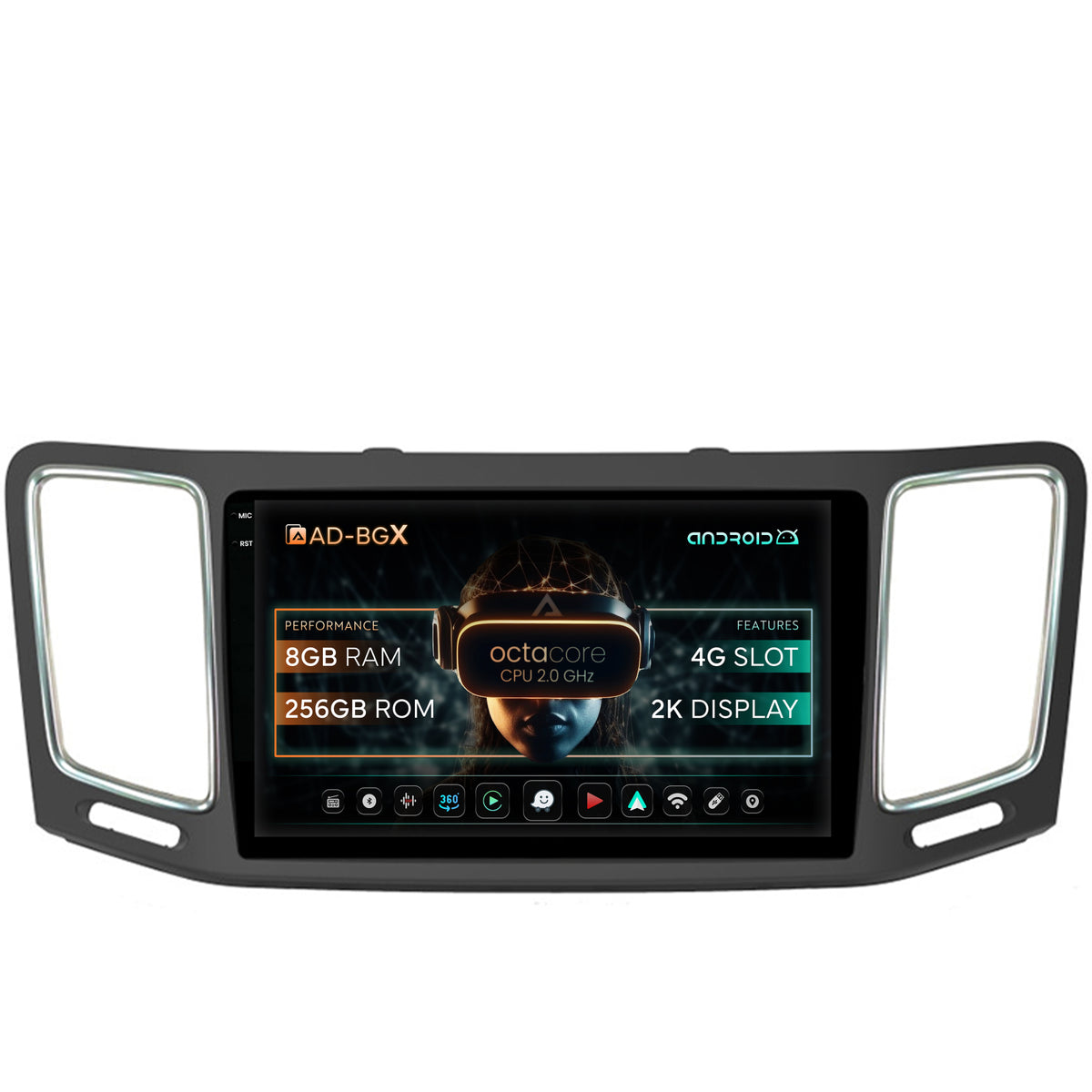 Navigatie Volkswagen Sharan (2010-2018), Android, X-Octacore / 8GB RAM + 256GB ROM, 9.5 Inch - AD-BGX9008+AD-BGRKIT044