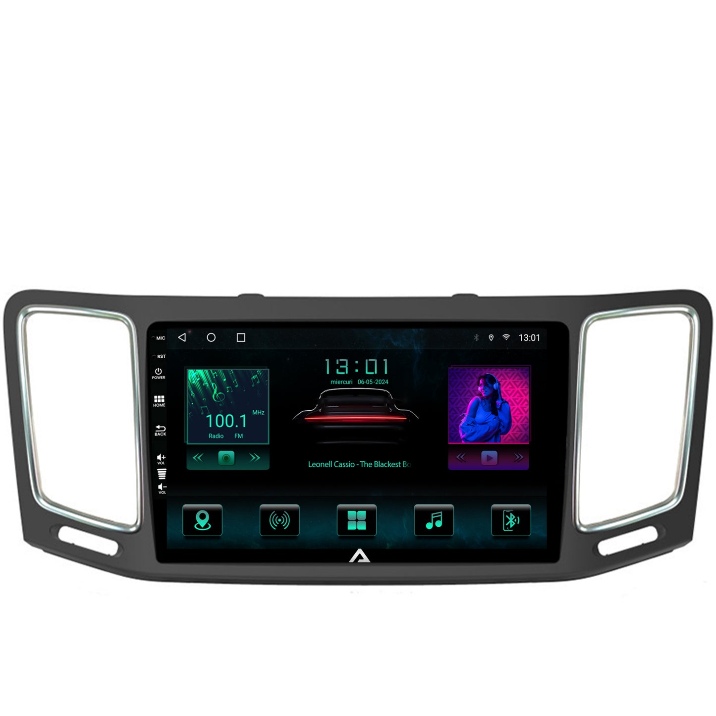Navigatie Volkswagen Sharan / Seat Alhambra (2010-2018), Android, A-Octacore / 4GB RAM + 64GB ROM, 9 Inch - AD-BGA9004+AD-BGRKIT044