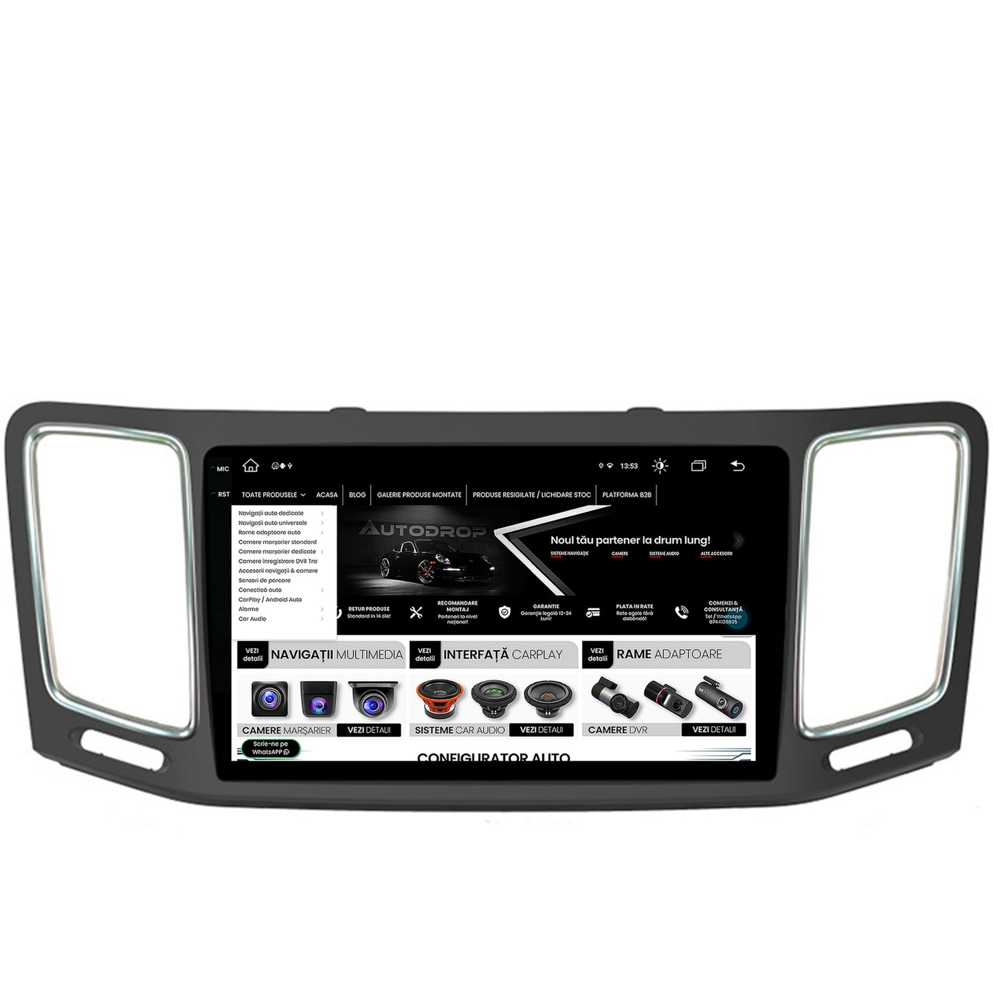 Navigatie Volkswagen Sharan (2010-2018), Android, X-Octacore / 8GB RAM + 256GB ROM, 9.5 Inch - AD-BGX9008+AD-BGRKIT044