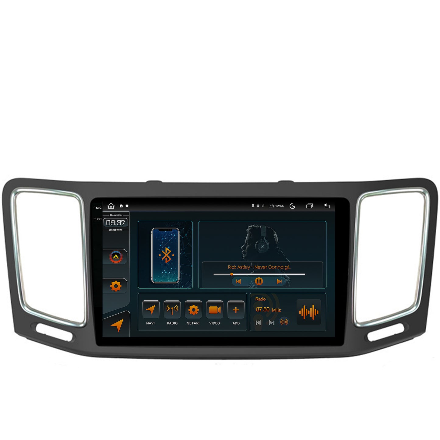 Navigatie Volkswagen Sharan / Seat Alhambra (2010-2018), Android, V-Octacore / 4GB RAM + 64GB ROM, 9.5 Inch - AD-BGV9004+AD-BGRKIT044
