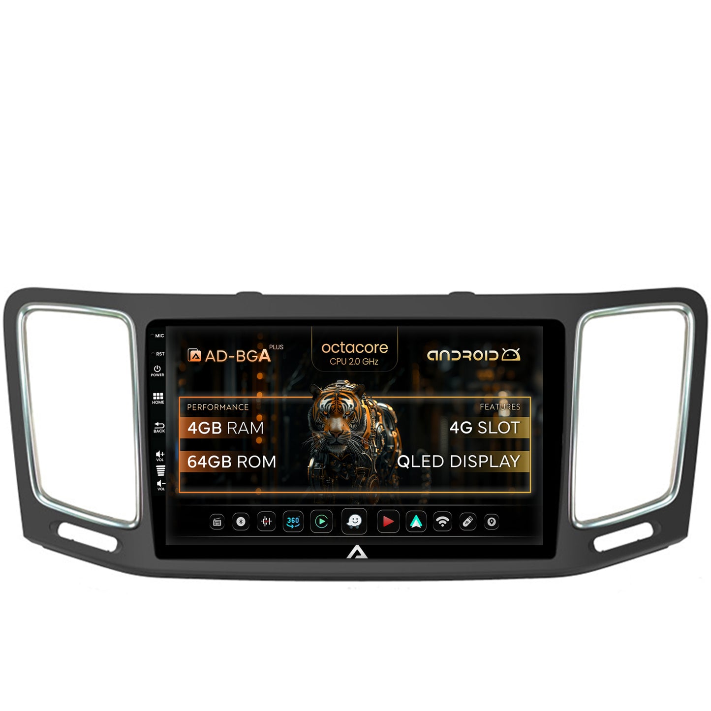 Navigatie Volkswagen Sharan / Seat Alhambra (2010-2018), Android, A-Octacore / 4GB RAM + 64GB ROM, 9 Inch - AD-BGA9004+AD-BGRKIT044