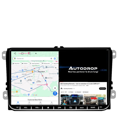 Navigatie Volkswagen, Skoda, Seat, Android 13, A-Octacore / 4GB RAM + 64GB ROM, 9 Inch - AD-BGAW9AC