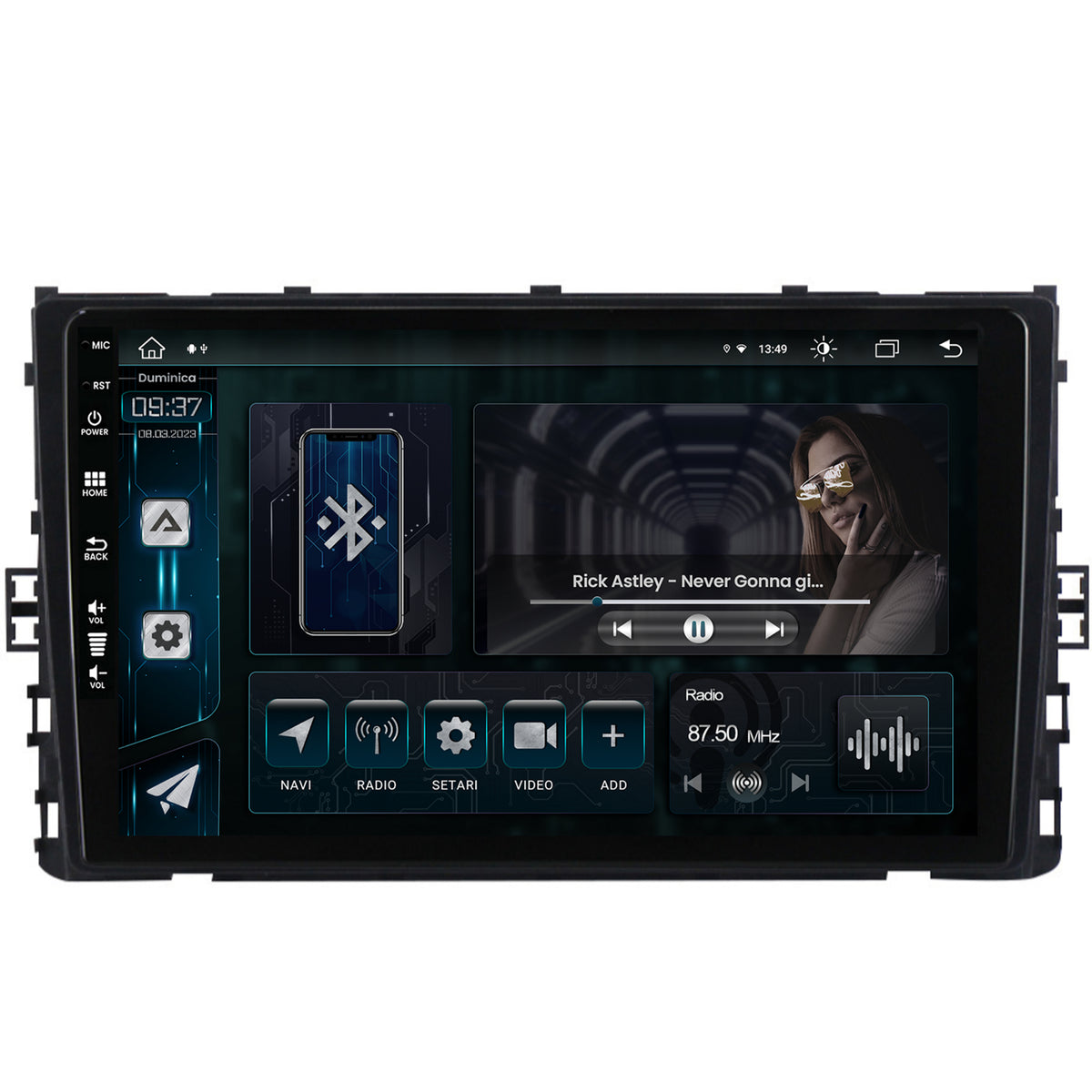Navigatie Volkswagen Transporter / Caravelle (2020+), Android, Z-Octacore / 8GB RAM + 256GB ROM, 9 Inch - AD-BGZ9008+AD-BGRKIT041V6