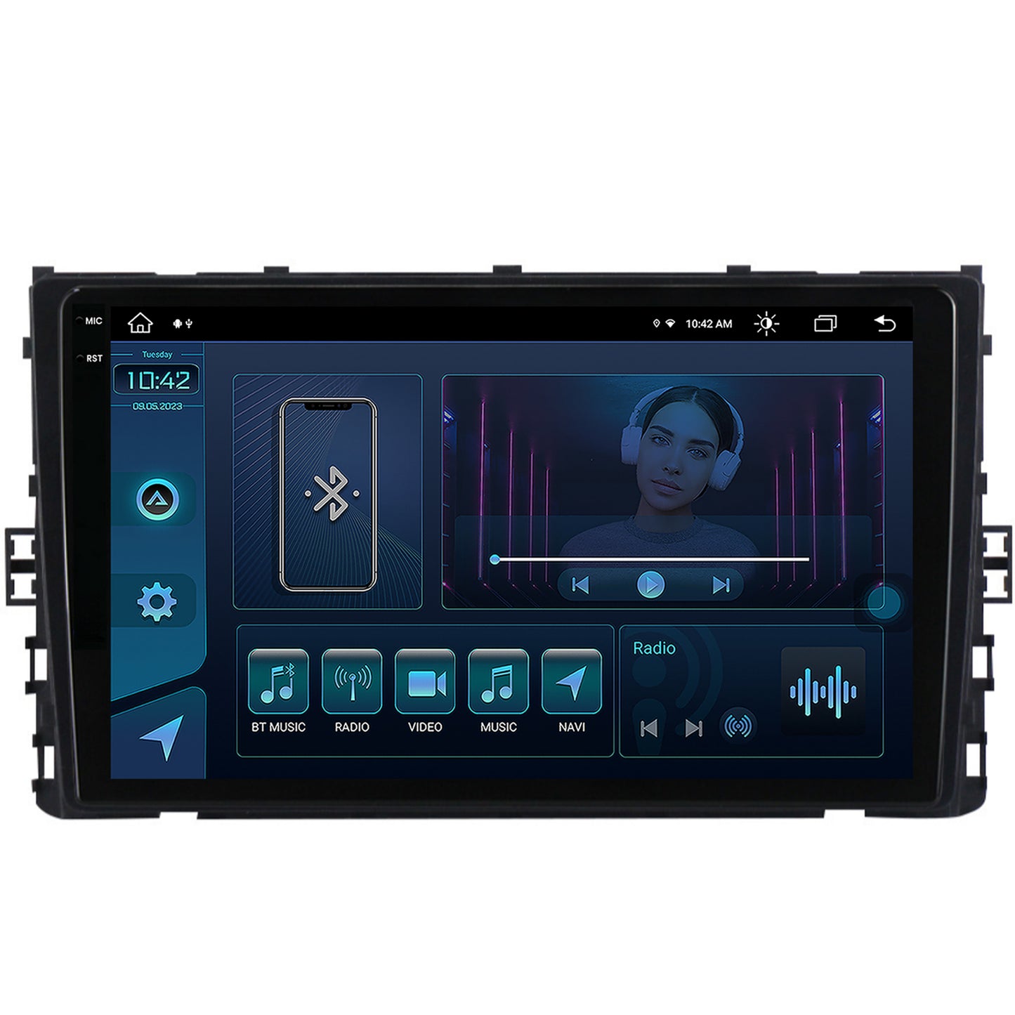 Navigatie Volkswagen T-Cross (2018+), Android, Z-Octacore / 8GB RAM + 256GB ROM, 9.5 Inch - AD-BGX9008+AD-BGRKIT041V3