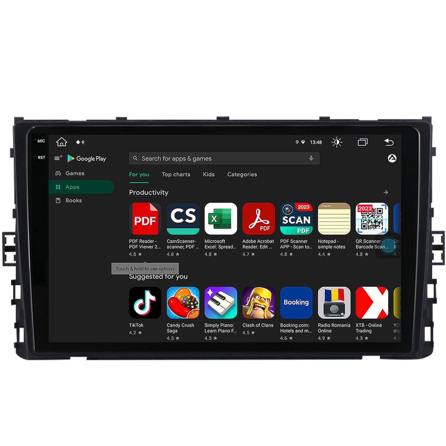 Navigatie Volkswagen Transporter / Caravelle (2020+), Android, X-Octacore / 8GB RAM + 256GB ROM, 9.5 Inch - AD-BGX9008+AD-BGRKIT041V6