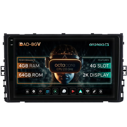 Navigatie Volkswagen Taigo (2021+), Android, V-Octacore / 4GB RAM + 64GB ROM, 9.5 Inch - AD-BGV9004+AD-BGRKIT041V5