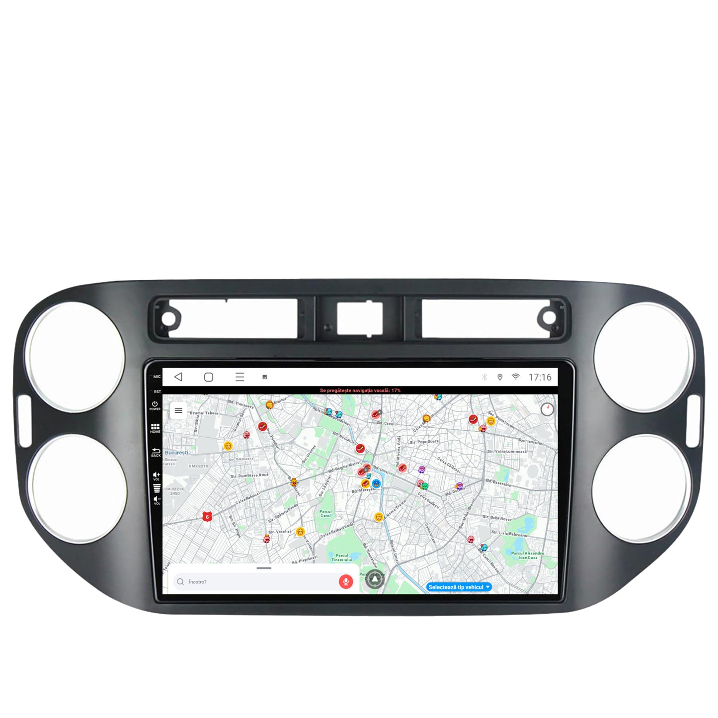 Navigatie Volkswagen Tiguan (2010-2016), Android, E-Octacore / 2GB RAM + 32GB ROM, 9 Inch - AD-BGE9002+AD-BGRKIT035-1016