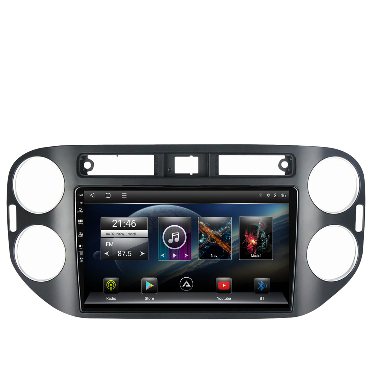 Navigatie Volkswagen Tiguan (2010-2016), Android, P-Octacore / 2GB RAM + 32GB ROM, 9 Inch - AD-BGP9002+AD-BGRKIT035-1016