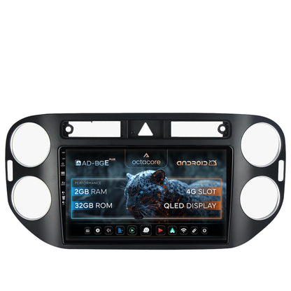 Navigatie Volkswagen Tiguan (2008-2010) / VW Golf 5 Plus (2004-2012), Android, E-Octacore / 2GB RAM + 32GB ROM, 9 Inch - AD-BGE9002+AD-BGRKIT035-0810