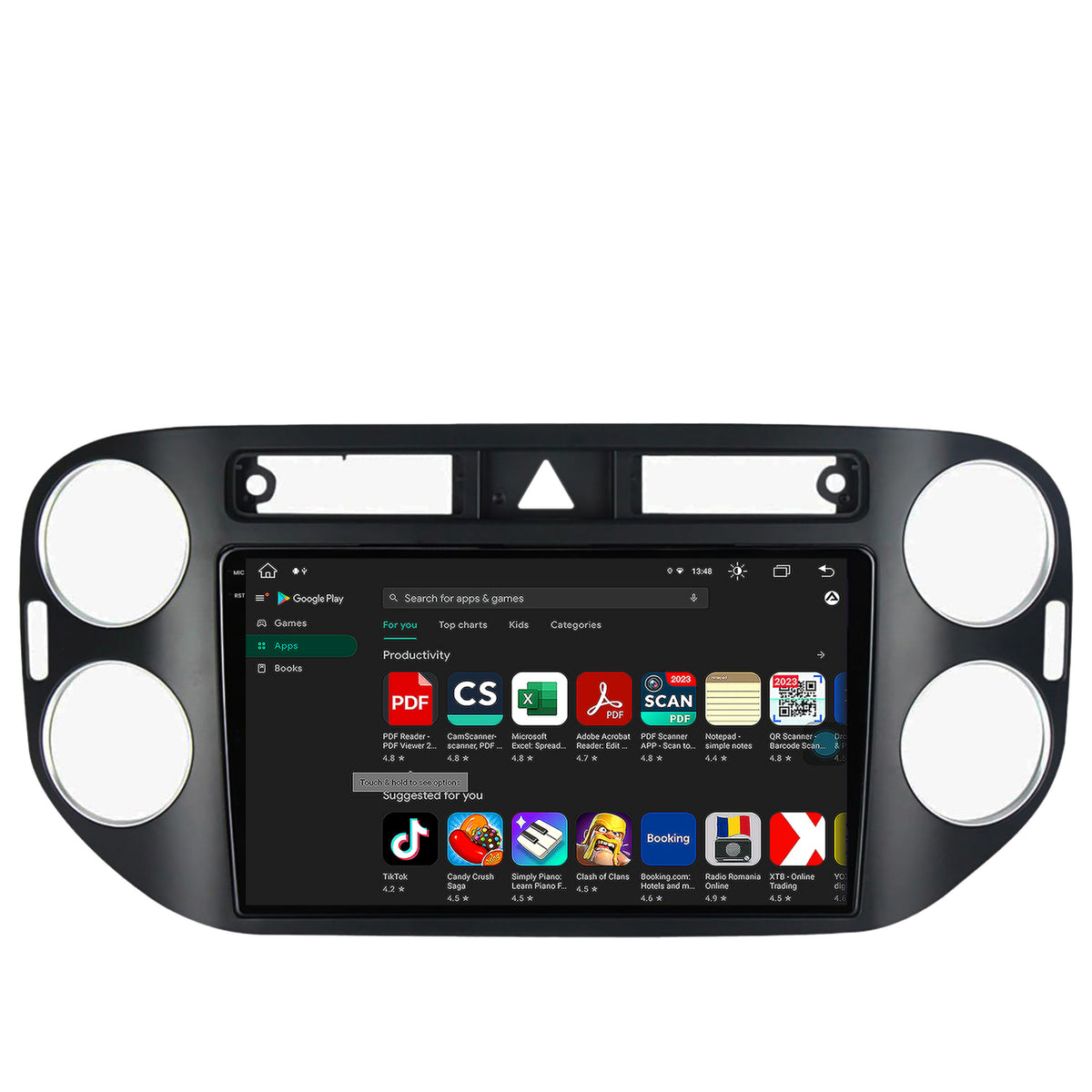 Navigatie Volkswagen Tiguan (2008-2010) / VW Golf 5 Plus (2004-2012), Android, X-Octacore / 8GB RAM + 256GB ROM, 9.5 Inch - AD-BGX9008+AD-BGRKIT035-0810
