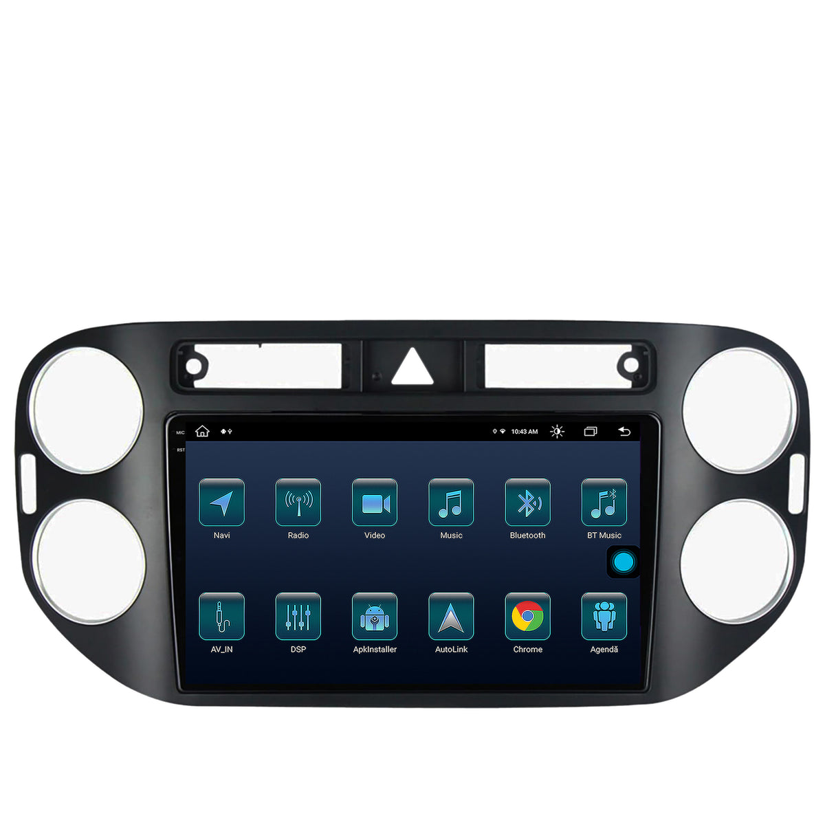 Navigatie Volkswagen Tiguan (2008-2010) / VW Golf 5 Plus (2004-2012), Android, X-Octacore / 8GB RAM + 256GB ROM, 9.5 Inch - AD-BGX9008+AD-BGRKIT035-0810