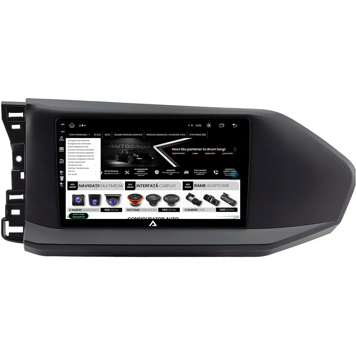 Navigatie Volkswagen Caddy (2023+), Android, Z-Octacore / 8GB RAM + 256GB ROM, 9 Inch - AD-BGZ9008+AD-BGRKIT031