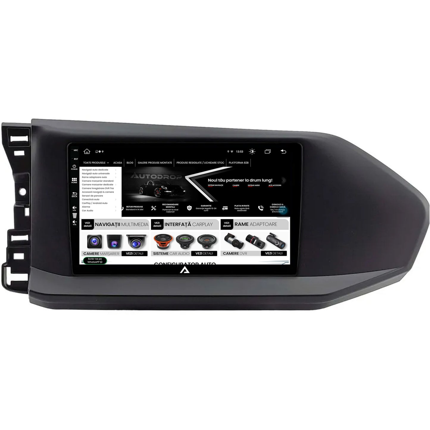 Navigatie Volkswagen Caddy (2023+), Android, Z-Octacore / 8GB RAM + 256GB ROM, 9 Inch - AD-BGZ9008+AD-BGRKIT031