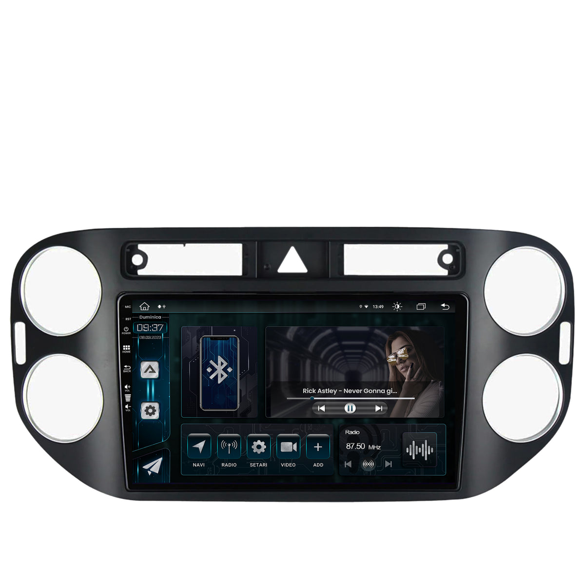Navigatie Volkswagen Tiguan (2008-2010) / VW Golf 5 Plus (2004-2012), Android, Z-Octacore / 8GB RAM + 256GB ROM, 9 Inch - AD-BGZ9008+AD-BGRKIT035-0810
