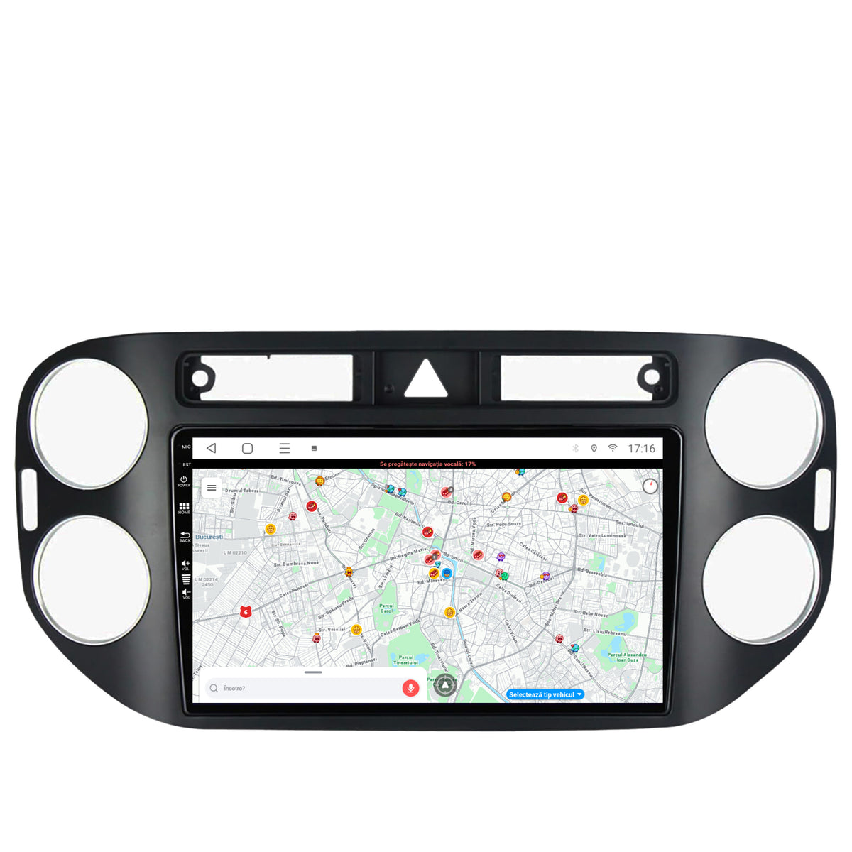 Navigatie Volkswagen Tiguan (2008-2010) / VW Golf 5 Plus (2004-2012), Android, P-Octacore / 2GB RAM + 32GB ROM, 9 Inch - AD-BGP9002+AD-BGRKIT035-0810