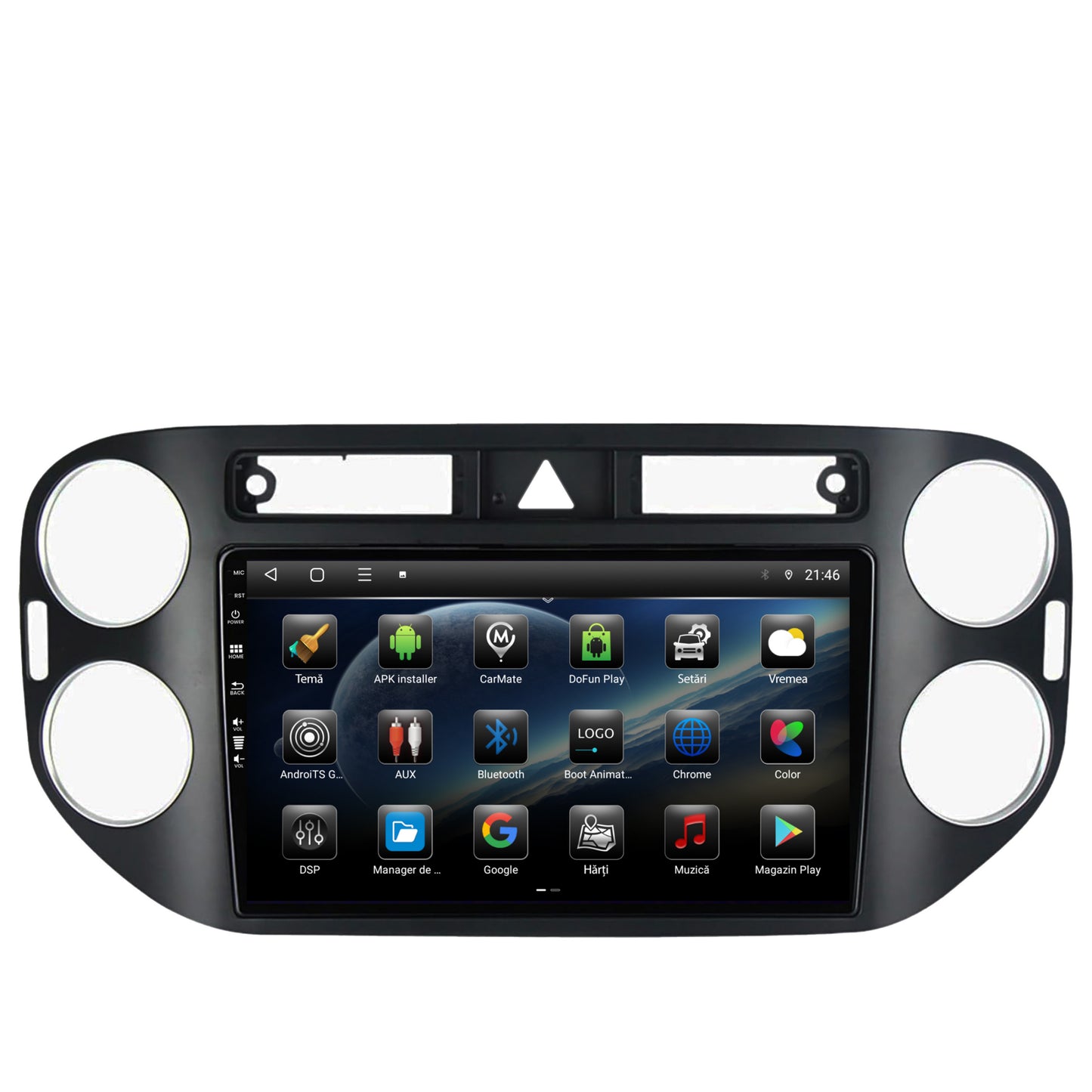Navigatie Volkswagen Tiguan (2008-2010) / VW Golf 5 Plus (2004-2012), Android, P-Octacore / 2GB RAM + 32GB ROM, 9 Inch - AD-BGP9002+AD-BGRKIT035-0810