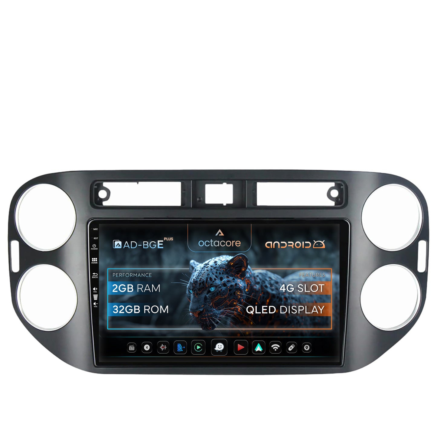 Navigatie Volkswagen Tiguan (2010-2016), Android, E-Octacore / 2GB RAM + 32GB ROM, 9 Inch - AD-BGE9002+AD-BGRKIT035-1016