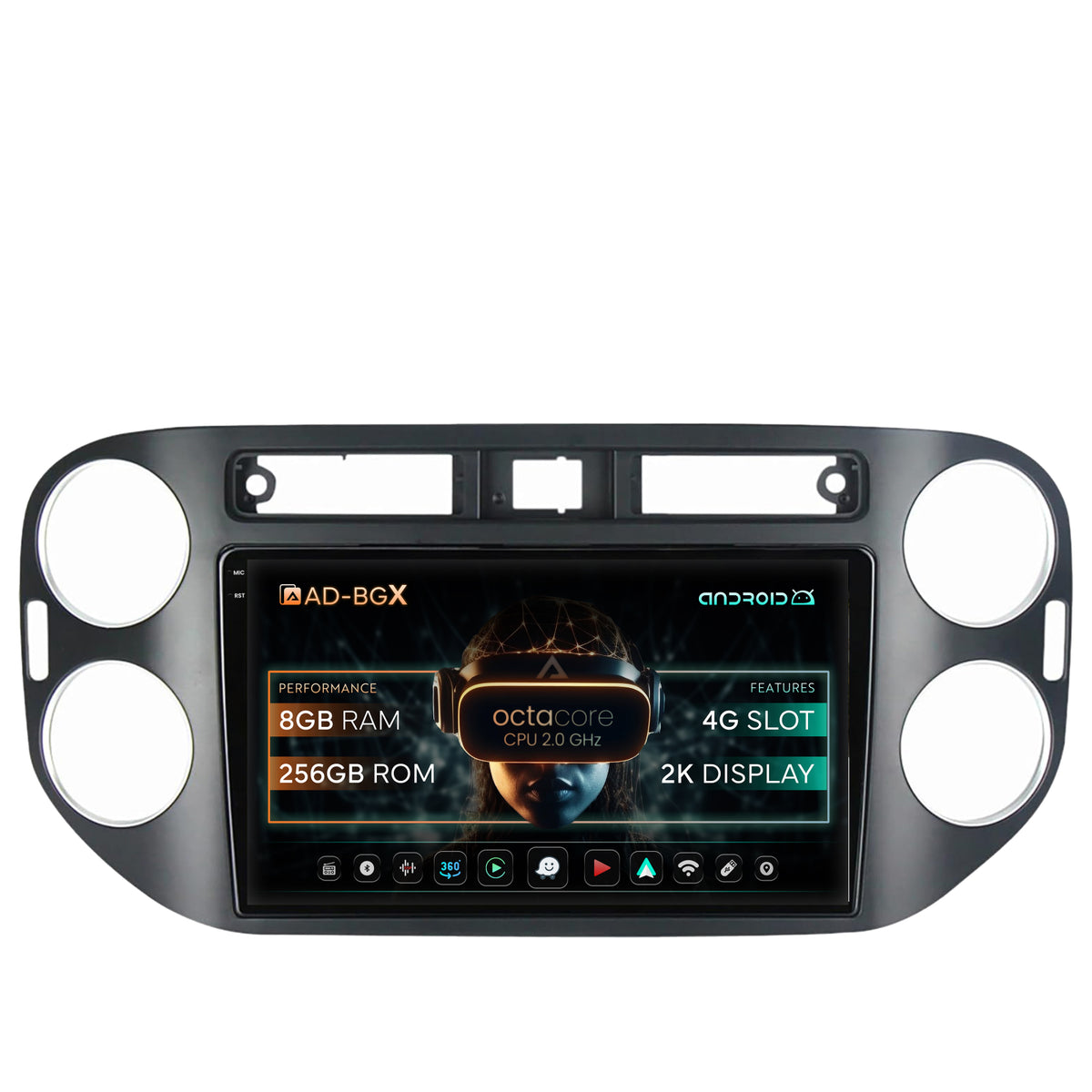 Navigatie Volkswagen Tiguan (2010-2016), Android, X-Octacore / 8GB RAM + 256GB ROM, 9.5 Inch - AD-BGX9008+AD-BGRKIT035-1016