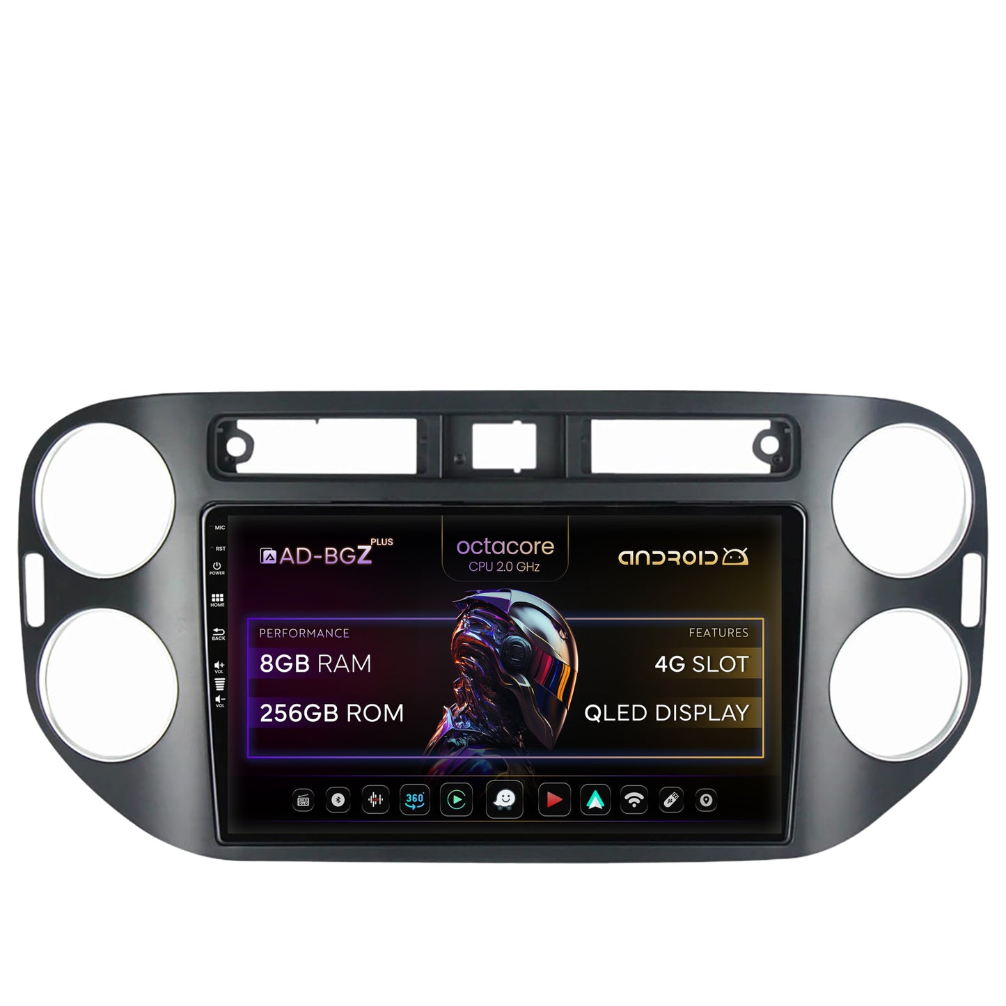 Navigatie Volkswagen Tiguan (2010-2016), Android, Z-Octacore / 8GB RAM + 256GB ROM, 9 Inch - AD-BGZ9008+AD-BGRKIT035-1016