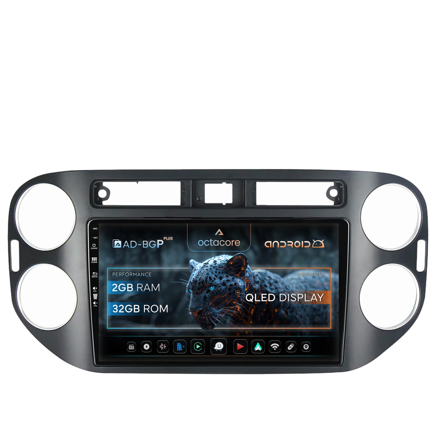 Navigatie Volkswagen Tiguan (2010-2016), Android, P-Octacore / 2GB RAM + 32GB ROM, 9 Inch - AD-BGP9002+AD-BGRKIT035-1016