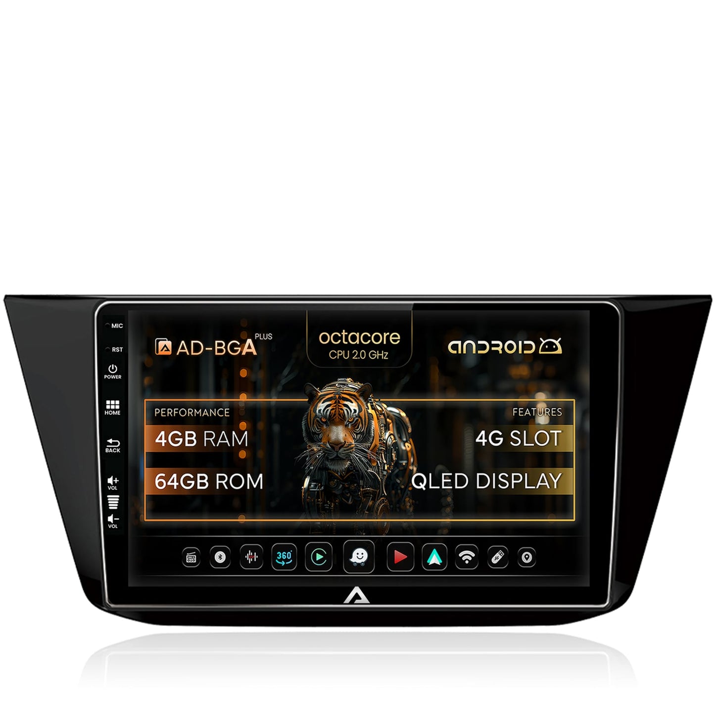 Navigatie Volkswagen Tiguan (2016+), Android, A-Octacore / 4GB RAM + 64GB ROM, 10.1 Inch - AD-BGA10004+AD-BGRKIT036