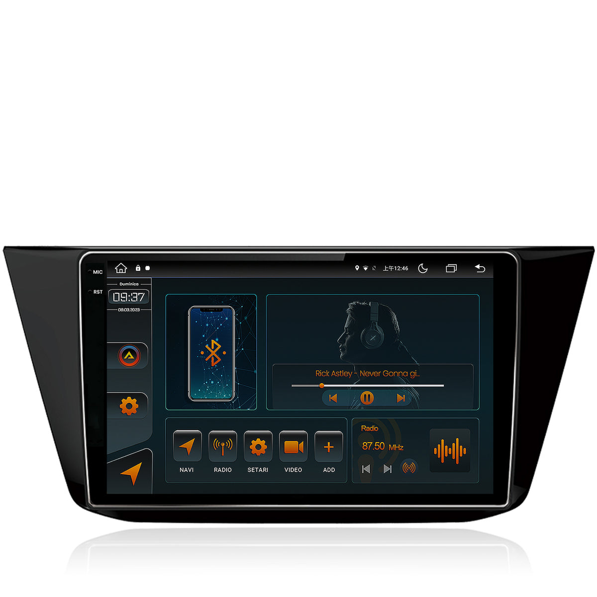 Navigatie Volkswagen Tiguan (2016+), Android, V-Octacore / 4GB RAM + 64GB ROM, 10.36 Inch - AD-BGV10004+AD-BGRKIT036
